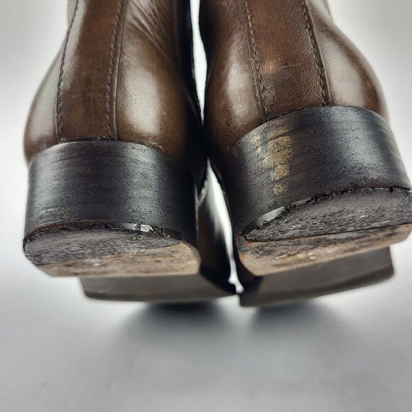 Tory Burch Chelsea Ankle Boots Patent Leather Brown Size 7 M - Picture 7 of 16